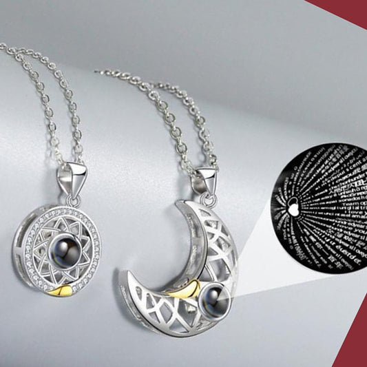 Collar Sol Y Luna Con 100 Idiomas